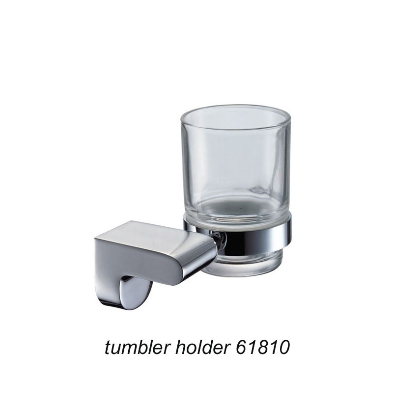 Wall Mounted Zinc Alloy Single Tumbler Holder Chrome Finish 61810