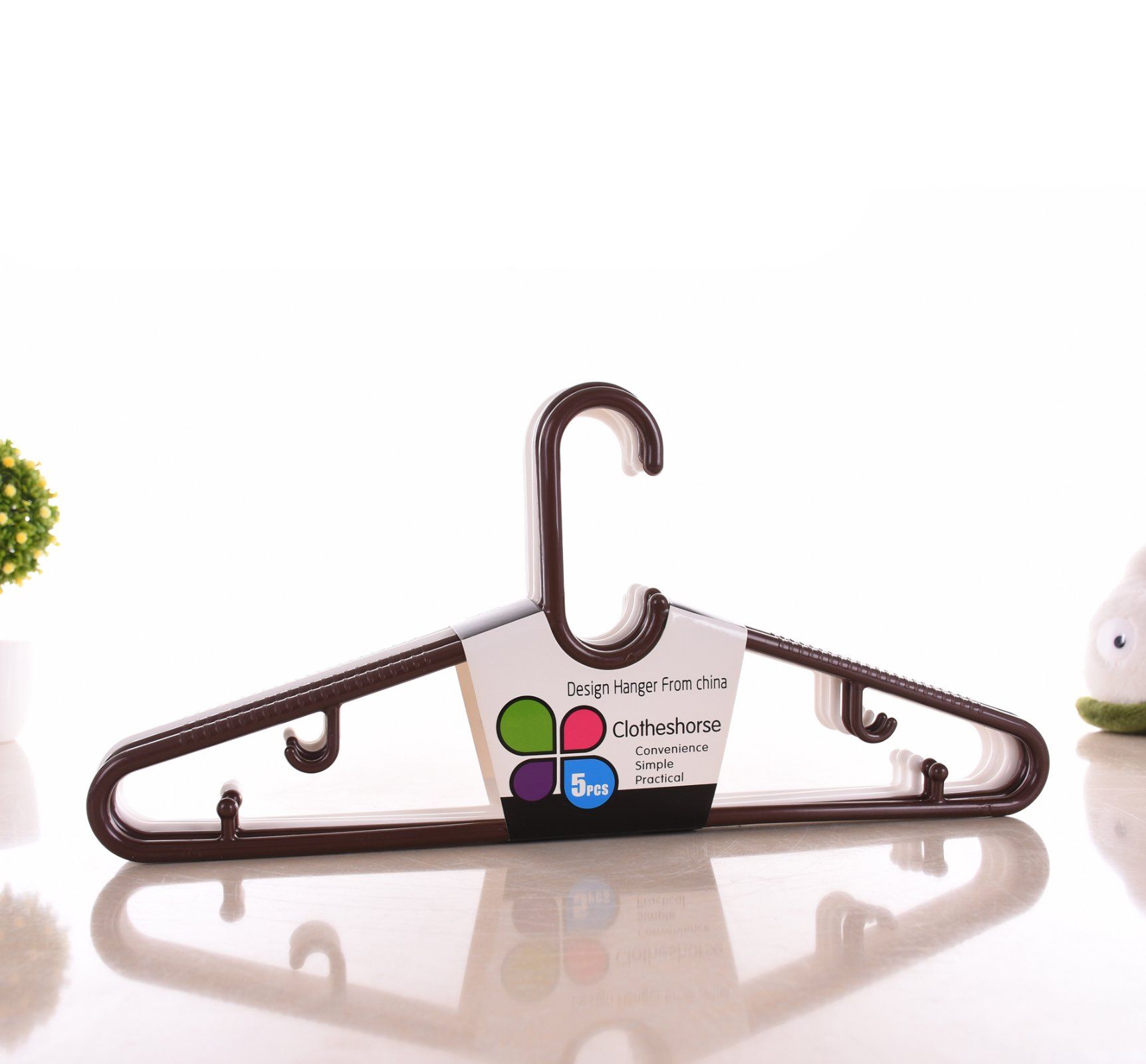 46.8cm Down Jacket&Overcoat Garment Plastic Hanger for Wholesale