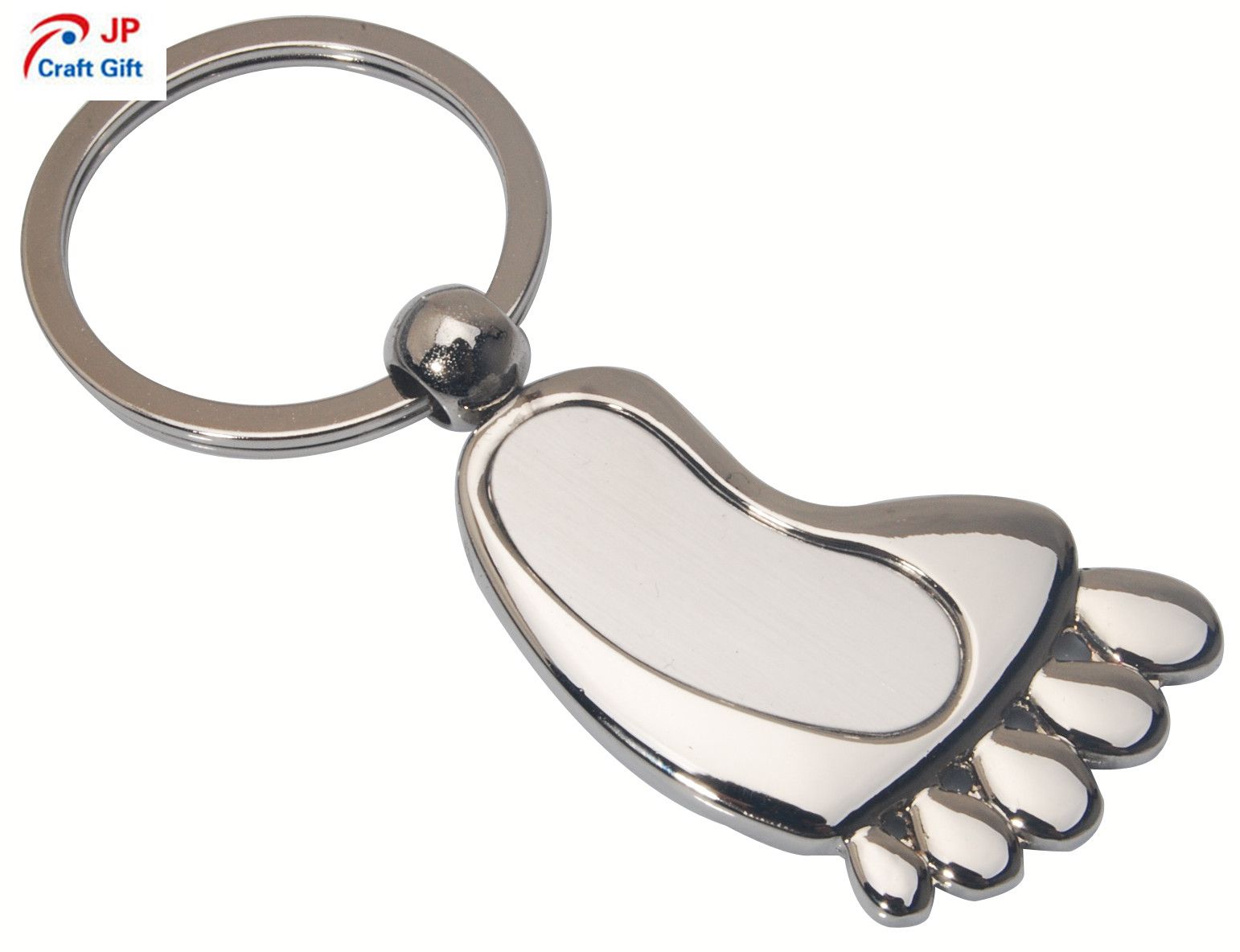 Customized High Quality Foot Shape Metal Keyring