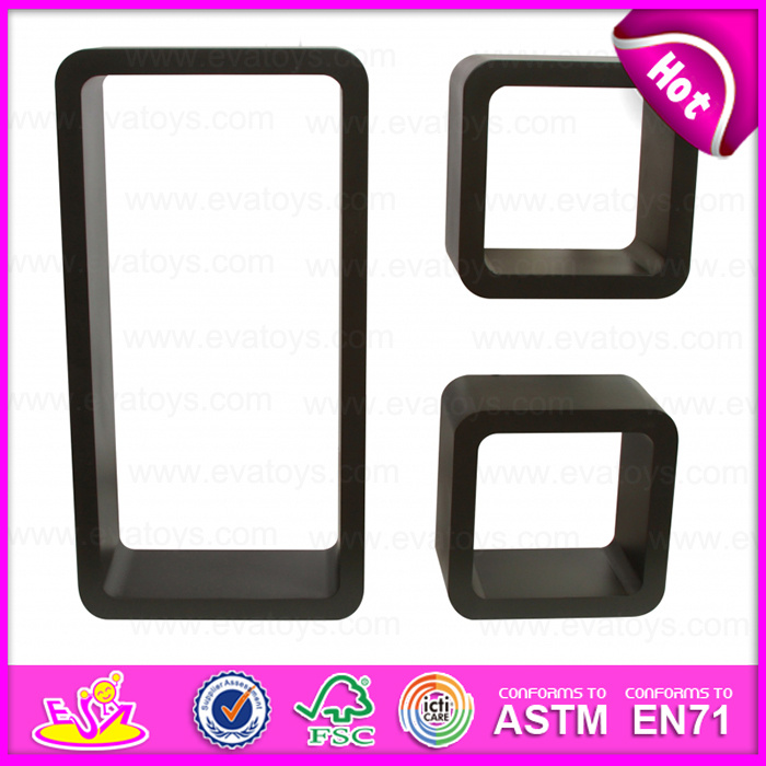 2015 Wooden Wall Display, MDF Cube Wall Wooden Shelf Display, Hot Sell Wood Cube Wall Display for Books CD Toys Crafts W08c101b