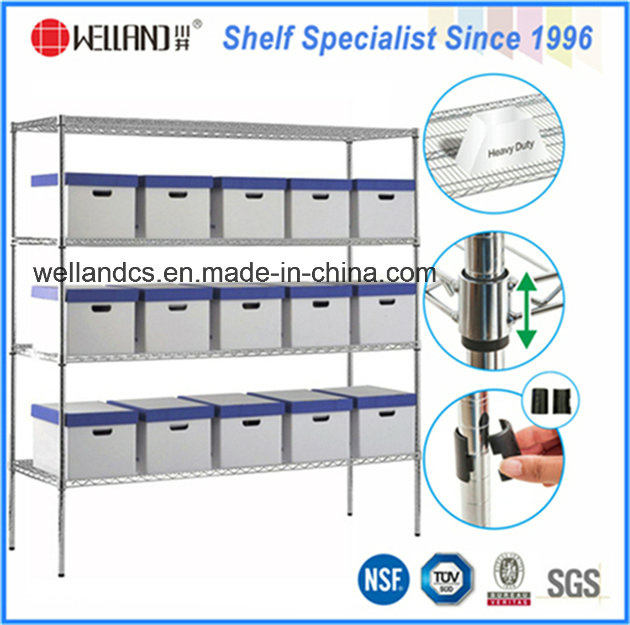 Custom Adjustable 4 Tiers Heavy Duty Metal Warehouse Storage Rack