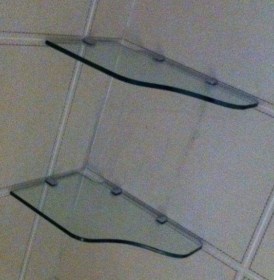 Irregular Shape Tempered Wall Rack Glass
