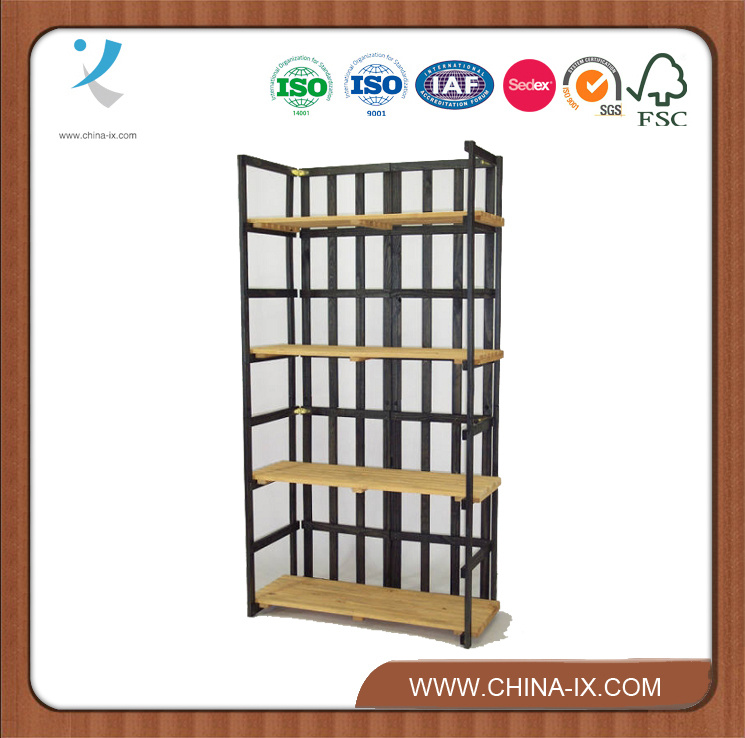 Wood Storage Retail Shelving with 4 Removable Shelves