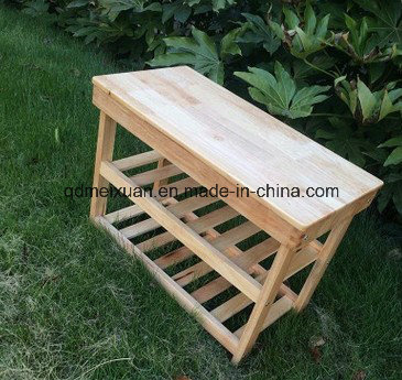 Oak in Shoes Stool Solid Wood Receive Shoes Wooden Shelf Storage Shoe Ark Customization (M-X3305)