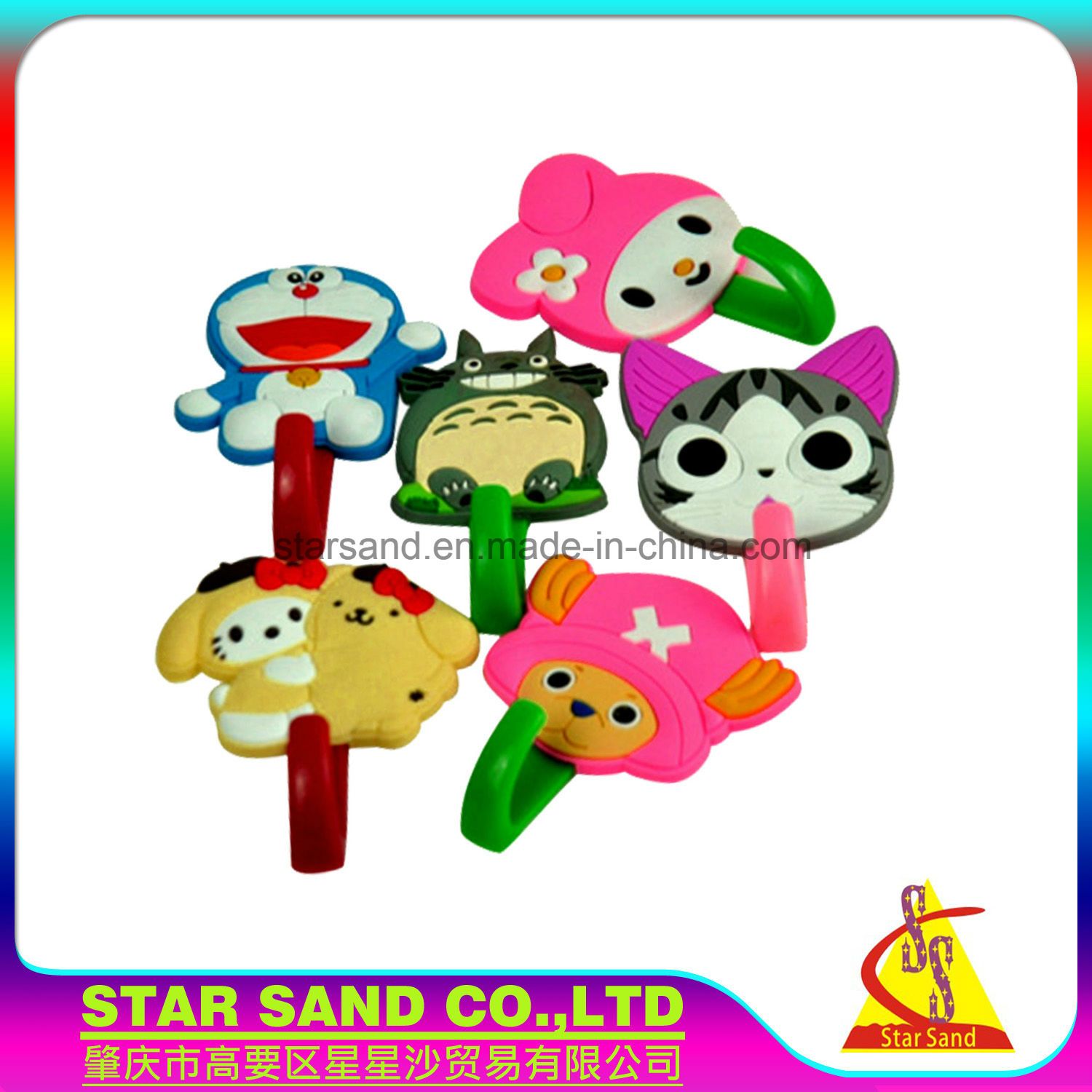 Reusable Silicone Wall Stick, Plastic Self Adhesive Hooks, Cute Hanger