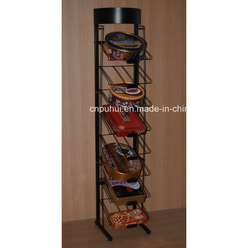 Metal Floor Standing Biscuits Display Rack (PHY1064F)