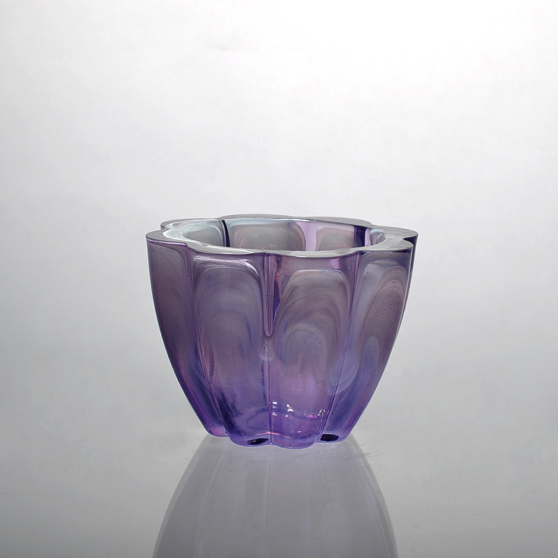 Handmade Colored Flower Candle Holder
