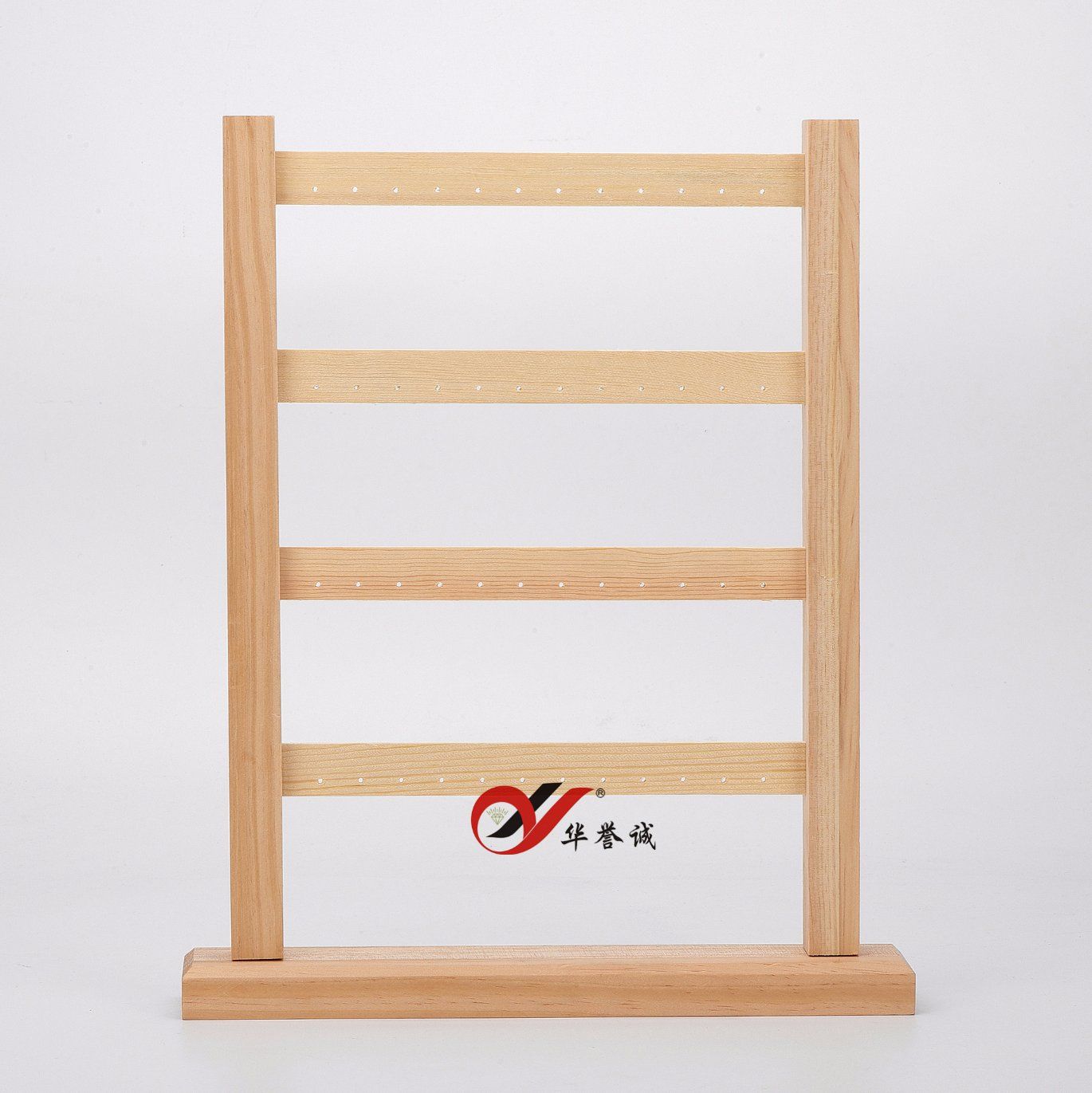 4 Layers Original Wooden Earring Display Stand
