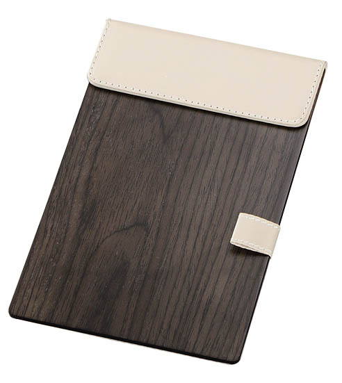 Simple Convenient Cream Leather Hotel Notepad Holder