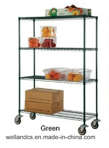 Adjustable 4 Tiers Commercial Kitchen Fruit and Vegetable Metal Storage Rack Shelf
