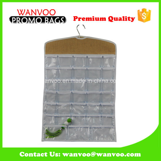 Shower Nylon Waterproof Hanging Wall Organizer Pouch for Laundry