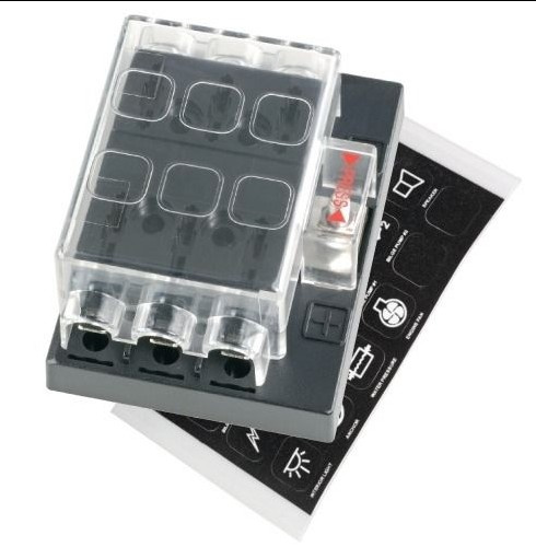 6 Way Circuit Car Truck Automotive Atc ATO Blade Fuse Box Holder 32V