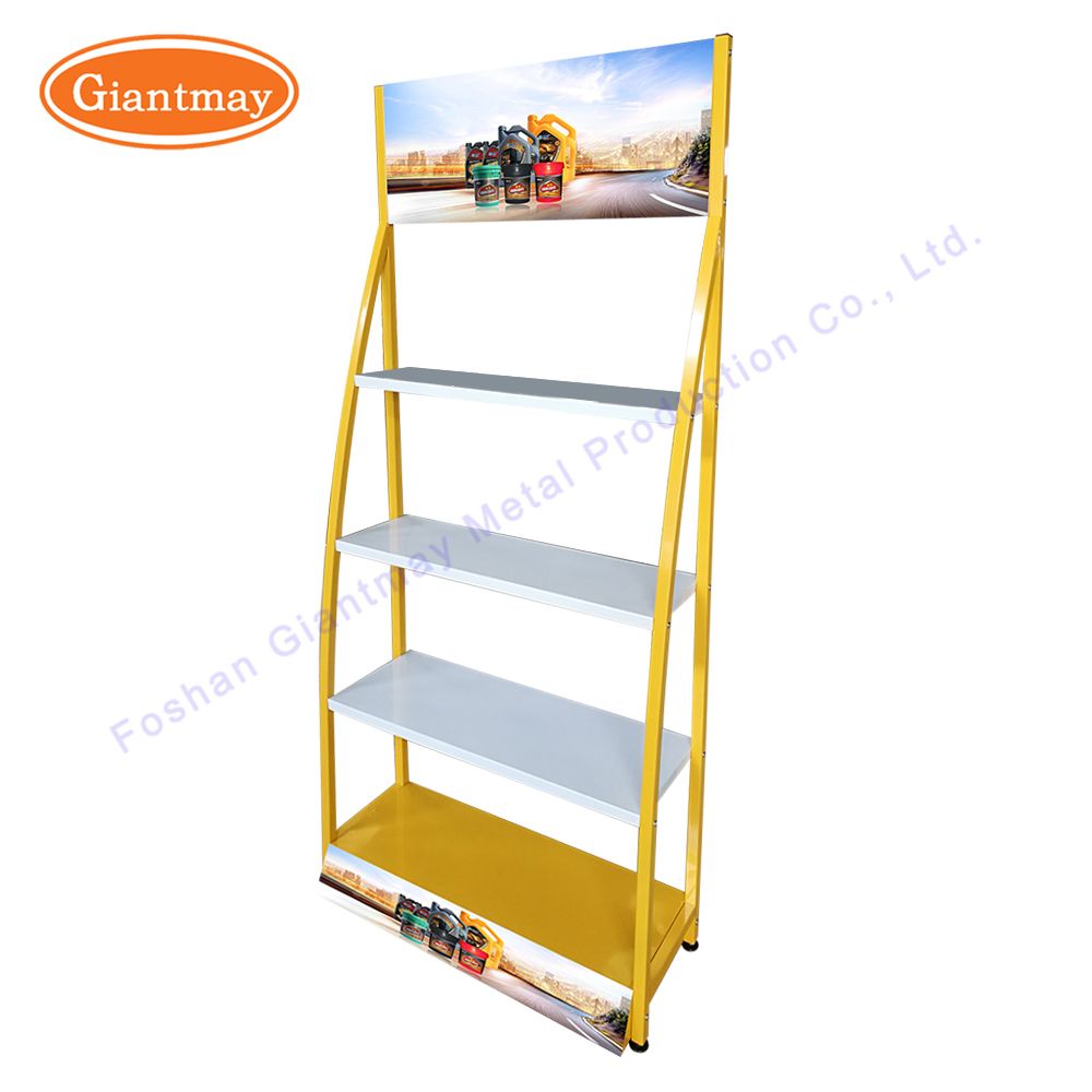 Retail Store Floor Standing Metal Display Battery Storage Shelf Rack