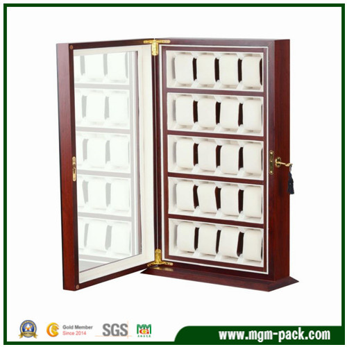 Special Design Lock and Window Wooden Watch Box