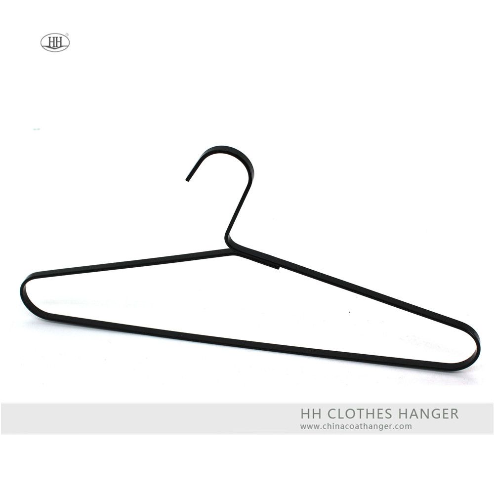 Metal Wide Board Clothes Top Hangers Black Adult Coat Hangers for Jeans