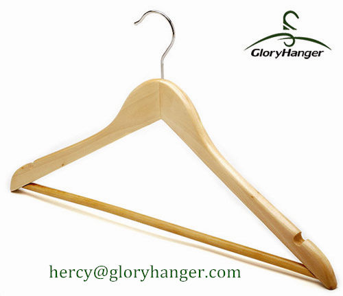 Natural Wood Garment Usage Top Wooden Hanger