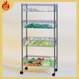 4 Tiers Chrome Storage Wire Shelf, Wire Shelving, Wire Basket Rack