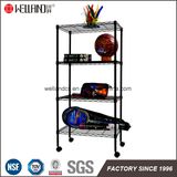 Cheap 4 Shelves Adjustable Rolling Metal Basement Storage Wire Shelving Rack for Sale
