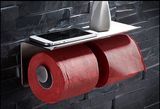 Inox Stainless Steel Double Toilet Roll Holder Bathroom Accessories Toilet Paper Holder 8821
