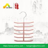 Plastic with Velvet Tie Hanger (FTH003)