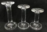 Transparent Cylinder-Shaped Glass Candle Holders Candlestick