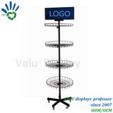 Floor 4-Tier Rotating Metal Wire Toy Display Stand Spinning Display Rack Retail Display Racks