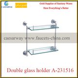 Sanitary Ware Bathroom Accessories All Brass Double Glass Holder