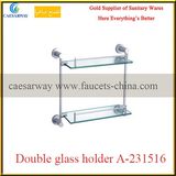 Sanitary Ware Bathroom Accessories All Brass Double Glass Holder