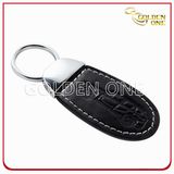 Good Quality Artificial Leather Key Tag with White Stitching