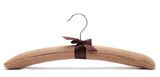 Household Vintage Style Linen Wrapper Wooden Hanger with Silk Bownot