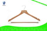 High Quality, Cheap Price and Regular Clothes Bamboo Hanger Ylbm6712D-Ntln1 for Supermarket, Wholesaler with Shiny Chrome Hook