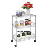 3 Tiers Metal Kitchen Chrome Shelf - News (TR6035100B3C)