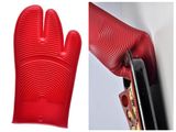Silicone Hot Kitchen Pot Holder Glove Oven Mit (EB-93256-2)