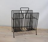 Metal Wire Newspaper Rack on Desktop