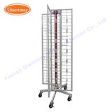 4 Sides Rotating Metal Free Standing Wire Mesh Shelf Display Stand Racks Hainging