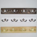 High-Grade Beautiful Clothes Hooks Wooden & Metal Row Hooks (ZH-7003)