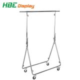 Single Bar Chrome Plated Garment Clothes Rack