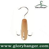 2016 Natural Wooden Tie Hanger Hold 4 Ties