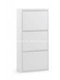 White Painted Shoe Cabinet / Metal Shoe Rack