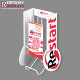Practical Design Floor Drink Stand Metal and PVC Beverage Display Rack
