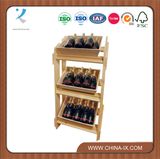 Retail Wooden Display Rack & 3 Large Wooden Trays Set