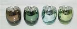 Electroplating Laser Engraving Glass Candle Holder/Candlestick Holder