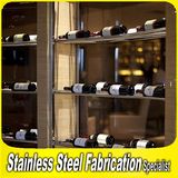 Customed Sizes Stainless Steel Wine Bottle Display Rack for Bar