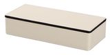 Cream PU Leather Storage Box Stationery Box