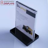 Counter Top Acrylic Poster Card Display Holder Brochure Display Shelf