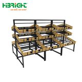 3 Tiers Supermarket Fruit Stand Display Vegetables Rack