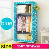 Modern Simple Wardrobe Household Fabric Folding Cloth Ward Storage Assembly King Size Reinforcement Combination Simple Wardrobe (FW-24D)