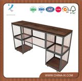 Low Wall Display Shelving Unit with Casters