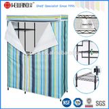 DIY Adjustable Metal Wardrobe Closet Wire Rack with Non-Woven Cover