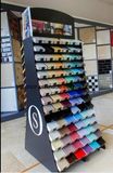 Floorstanding Metal Tiles Exhibition Display Racks, 2-Way Advertising Ceramic Vendor Display Rack